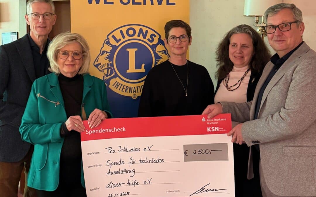 Pro Inklusion erhält Spende vom Northeimer Lions Club